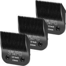 Dog Clipper Blades 3 Pack Fit Andis Oster Wahl 13mm 3-3/4FC Steel