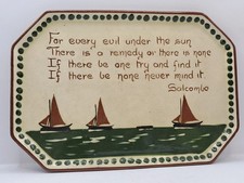 Torquay pottery tray with - tray,