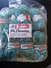 16 x 40g BALLS  GORGEOUS VINTAGE ROBIN FLAMENCO CHUNKY YARN SHADE 2503 LOT P659