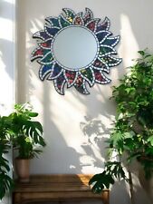 30cm Mosaic Sun Mirror - Fair