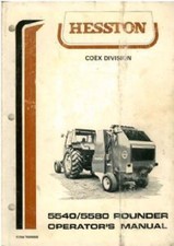 HESSTON BALER 5540 & 5580 ROUNDER OPERATORS MANUAL