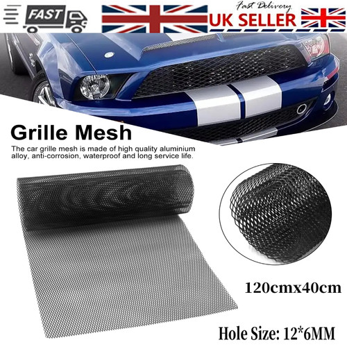 Black aluminium car grille - black,