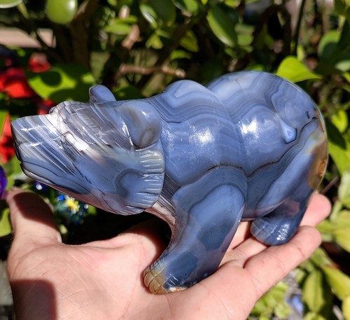 Hand carved agate - carved,
