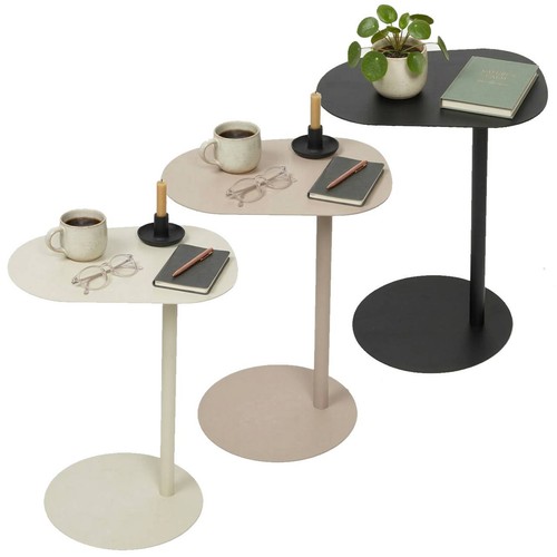 Oblong metal side table - table, modern