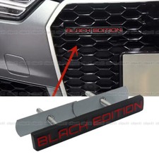 3D Metal Grille Red & Black EDITION Logo Car Front Emblem Badge Decal Sticker ,