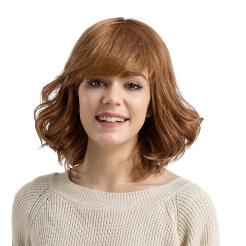 Women short curly layered - short, wavy