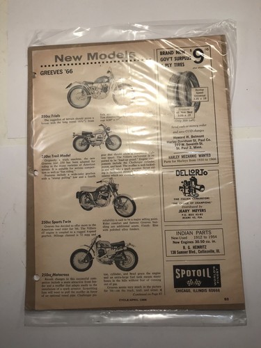 1966 greeves advertisement - 1966,