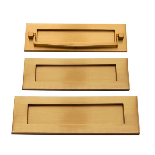 Letter plate satin - satin, brass