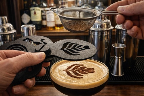 16x coffee stencils - coffee, set