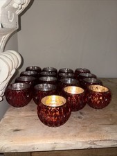 Red Tea Light Candle Holder
