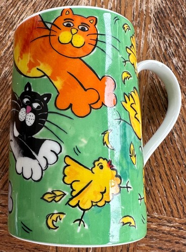 Vintage 90s green crazy - crazy, cats