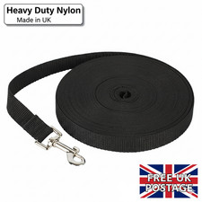 Extra Long Dog Training Lead Strong Tracking Leash Webbing Walking Recall UK