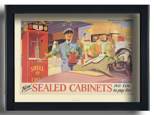 Vintage framed repro shell - framed, of