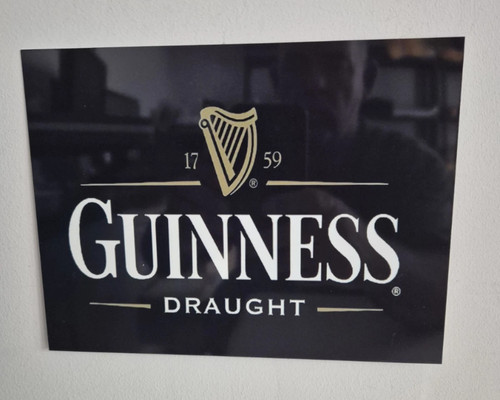 Guinness draught metal sign - , a4
