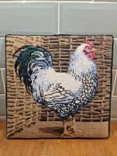 Ehrman Vintage Completed Tapestry Sampler Kaffe Fassett Leghorn Chicken Rooster 
