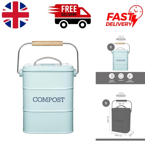 Vintage kitchen compost bin - compost,