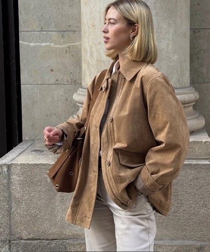 Zara 100 suede leather jacket - zara,