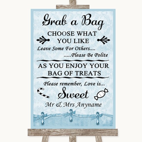 Blue shabby chic grab bag - shabby,