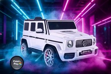 Kids Electric Ride On Car Jeep 12v Mercedes G63 G Wagon WHITE + REMOTE