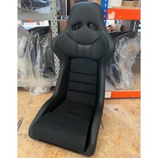 Cobra Nogaro Circuit Seat (with Harness Slots) - Black Amalfi + Dinamica Centres