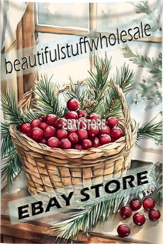 Cranberry basket tapestry - cranberry,