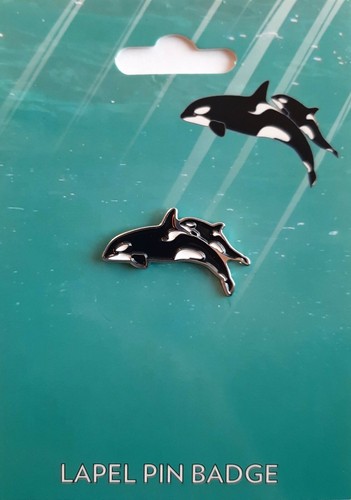 Orca baby ocean metal lapel - ocean,