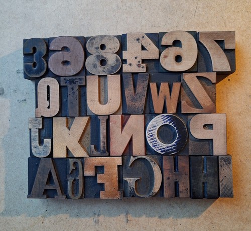 Vintage wooden letterpress - vintage,