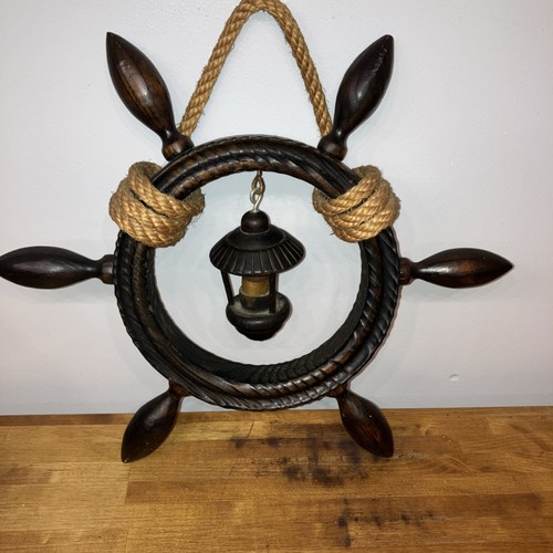 Wooden ships wheel decoration - ships,