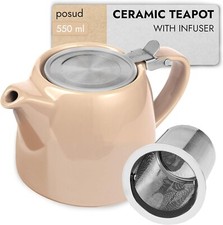 posud Teapot with Infuser – Ceramic Teapot with Strainer for 2 Cups – 550ml Smal