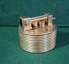 Vintage very rare 50s Brilux Modele Depose Swiss made brass petrol table lighter