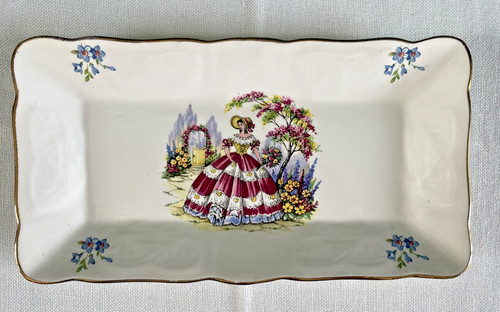 Vintage ceramic crinoline lady - ceramic,