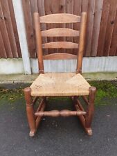 Mid Century Antique Rocking Chair In Oak please ask for delivery col sk25ng (h) 