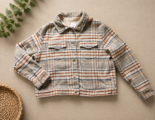 Joie plaid wool blend shacket - blend,