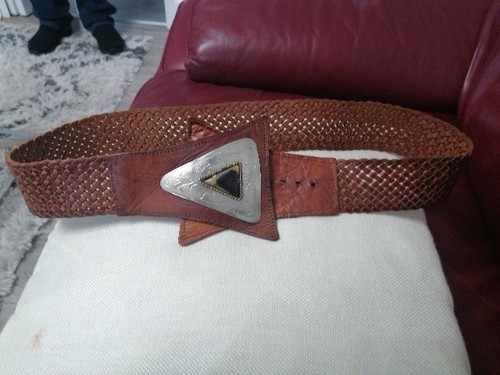 Western brown leather lattice - leather,