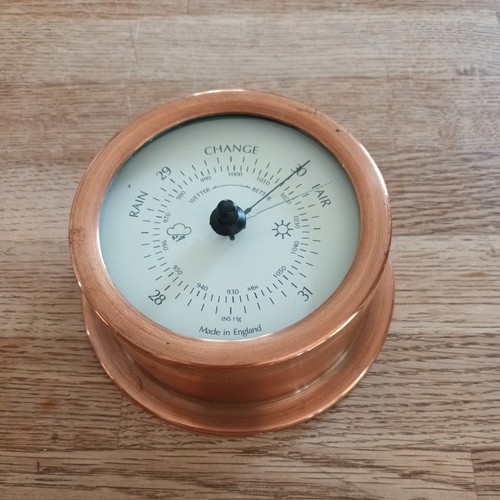 Vintage copper cased barometer - vintage,