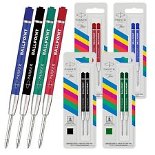 Parker Quink Ballpoint Pen Refill Black Blue Red or Green - Fine or Medium - Uk