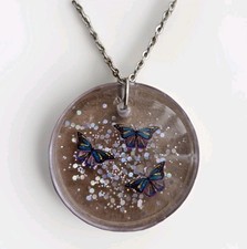 Handmade Resin Necklace Clear