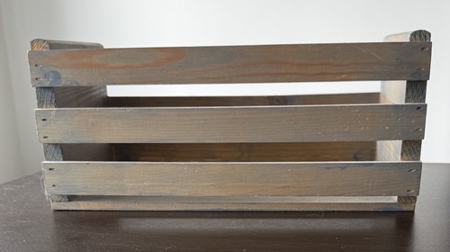 Wooden storage crate - cd,