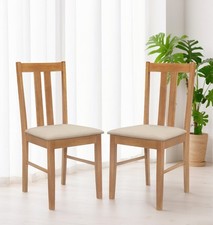 Dining Chairs, x2 Light Oak