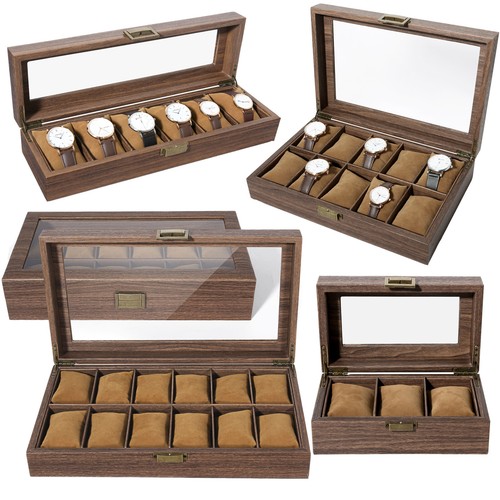 Grids wooden watch box - 3-12,