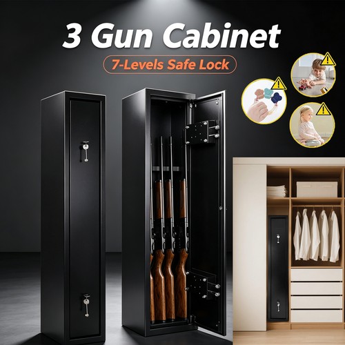 Gun cabinet lockable safe - cabinet,