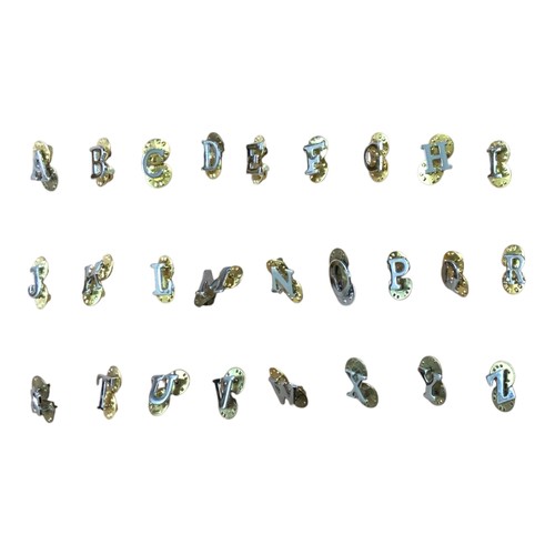 Chrome letter butterfly - chrome, pin