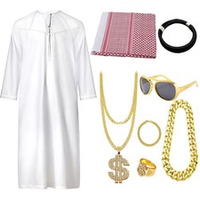 Arabian Costumes Men Middle Eastern Costume With Long Tunic Headdress