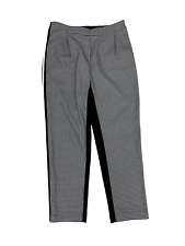 Sandro Ferrone Women's Black ad White Houndstooth Trousers Size IT 42