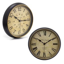 Vintage Style Wall Clock | London Whitechapel Antique Wall Mounted Clock - 34cm