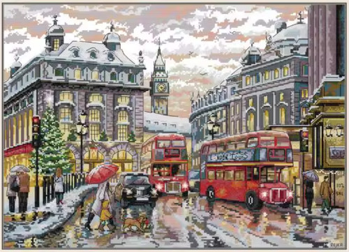 Printed cross stitch kit - printed, 14