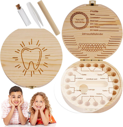 Wooden baby tooth fairy - baby,