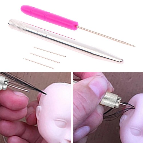 Diy doll hair needle - diy,