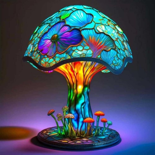 Mushroom lamp resin usb - mushroom,