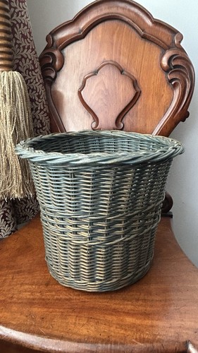 Vintage wicker woven waste - vintage,